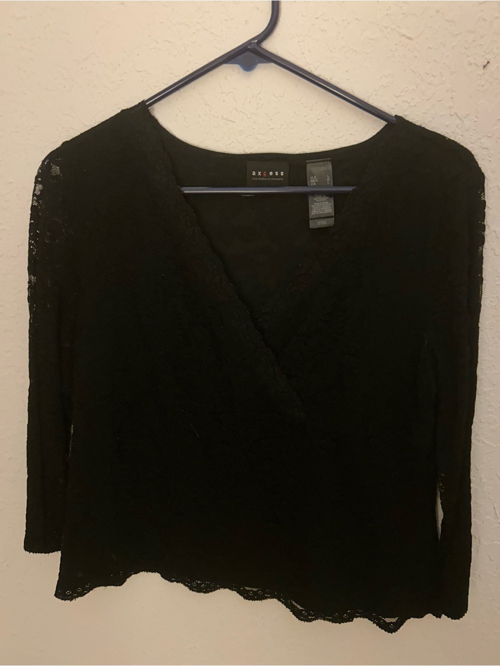 Black Lace Blouse. Large. Great shape